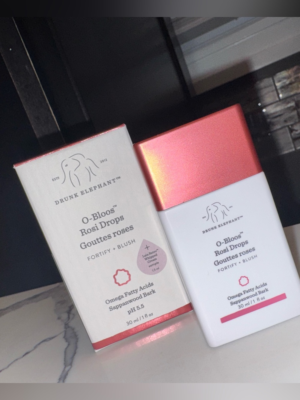 Drunk Elephant O-Bloos™ Rosi Drops – Serum Blush 30 mL / 1 fl oz | NEW & UNUSED